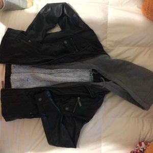 Leather coat